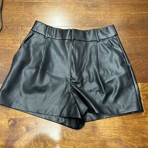 Zara Leather Shorts